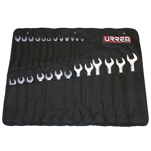 Satin finish 12pt combination wrench set 25 pc
